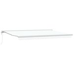vidaXL Auvent Rétractable Blanc 500 × 300 cm Tissu  Métal