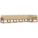 vidaXL Ensemble de canapés d'extérieur 6 Pièces Naturel et Beige