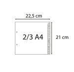 Intercalaires Imprimés Alphabétiques Pp Recyclé Gris A-z (alphabet Allemand) - 20 Positions - 2/3 A4 - Gris - X 25 - Exacompta