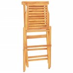 vidaXL Chaises de jardin pliantes lot de 2 47x63x90cm bois massif teck