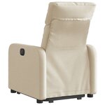 vidaXL Fauteuil inclinable Crème Tissu
