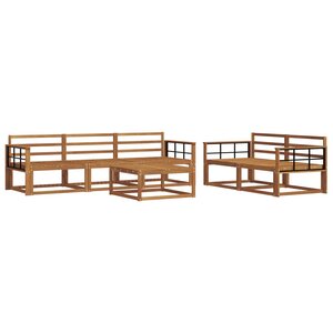 vidaXL Ensemble de canapés d'extérieur 6 Pièces Naturel