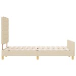 vidaXL Cadre de lit avec tête de lit Crème 120 x 190 cm tissu
