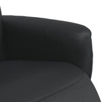vidaXL Fauteuil inclinable avec repose-pieds noir similicuir
