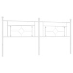 vidaXL Tête de lit métal blanc 200 cm
