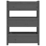 vidaXL Jardinière Gris 77x25x104 5 cm Bois massif de pin