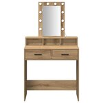 vidaXL Table de Toilette Marron 79 x 41 x 140 cm Bois d'ingénierie