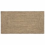 vidaXL Tapis de surface Rectangulaire Naturel et Noir 80 x 150 cm Jute