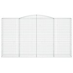 vidaXL Paniers à gabions arqués 9 Pièces 400x50x220/240 cm Fer galvanisé