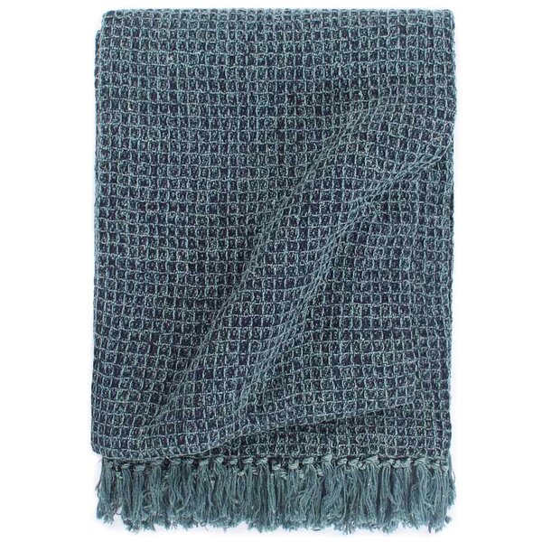 vidaXL Couverture en coton 125 x 150 cm Bleu indigo
