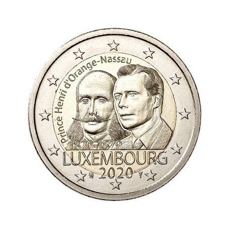 Pièce de monnaie 2 euro commémorative Luxembourg 2020 – Prince Henri