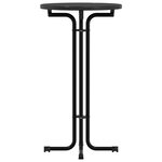 vidaXL Table à manger noir Ø60x110 cm bois d'ingénierie et acier