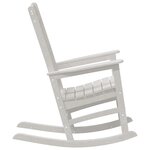 vidaXL Chaise Berçante de Jardin Blanche 70x92x107 cm HDPE