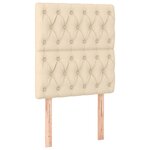 vidaXL Cadre de lit sans matelas crème 80x200 cm tissu