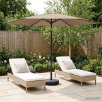 vidaXL Parasol de jardin 300 x 300 cm Polyester Rectangulaire Taupe