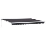 vidaXL Auvent Rétractable Anthracite 450 × 300 cm Tissu  Métal