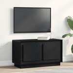 vidaXL Meuble TV Chêne noir 80 x 35 x 45 cm Bois d'ingénierie