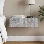 vidaXL Table d'appoint murale 87 5 x 34 5 x 17 cm Bois d'ingénierie