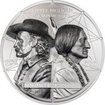 Monnaie CUSTER VS SITTING BULL Enemies in History 2 Oz Argent 1000 Togorog Mongolia 2026