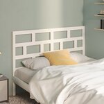 vidaXL Tête de lit Blanc 126x4x100 cm Bois massif de pin