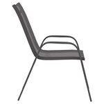 vidaXL Chaises empilables de jardin 2 Pièces Gris Tissu textilène