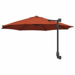 vidaXL Parasol de jardin Rouge  Noir 248 x 248 x 148 cm