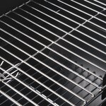 Barbecue charbon de bois 2 grilles alabama noir acier inoxydable