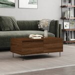 vidaXL Table basse Chêne marron 90x50x36 5 cm Bois d'ingénierie