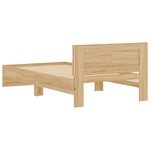 vidaXL Cadre de lit tête de lit et lumières LED chêne sonoma 100x200cm