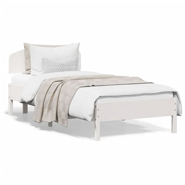vidaXL Cadre de lit sans matelas blanc 100x200 cm bois de pin massif