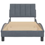 vidaXL Cadre de lit sans matelas Hanko gris foncé 90x190 cm velours