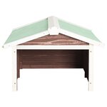 vidaXL Garage de tondeuse à gazon 72x87x50 cm Moka et blanc Sapin