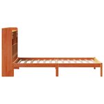 vidaXL Lit bibliothèque sans matelas cire marron 75x190 cm pin massif