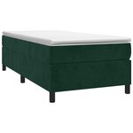 vidaXL Sommier à lattes de lit avec matelas Vert foncé 90x190 cm