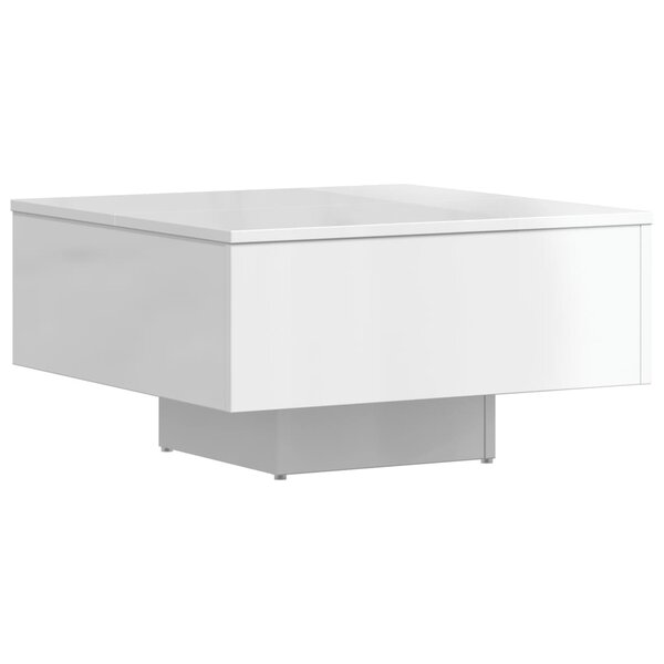 vidaXL Table basse blanc brillant 60x60x31 5 cm bois d'ingénierie