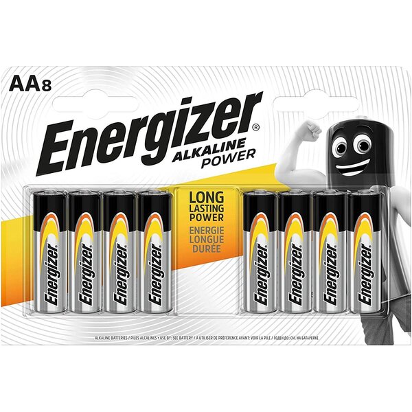 Blister de 8 Piles Alcaline Power LR6 AA ENERGIZER