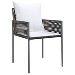 vidaXL Ensemble de salle à manger pour jardin 5 Pièces Marron Poly rotin