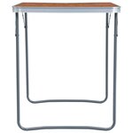 vidaXL Table pliable de camping avec cadre en métal 80x60 cm