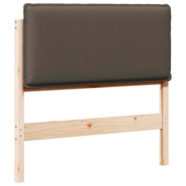 vidaXL Tête de lit capitonnée Gris Naturel et Clair 80 cm Pin massif
