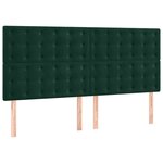 vidaXL Tête de lit Vert foncé 160x5x118/128 cm Velours