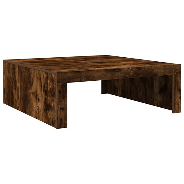 vidaXL Table basse Chêne fumé 100x100x35 cm Bois d'ingénierie