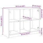 vidaXL Buffet chêne marron 102x37x75 5 cm bois d'ingénierie
