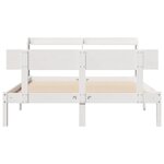 vidaXL Cadre de lit sans matelas blanc 140x200 cm bois de pin massif