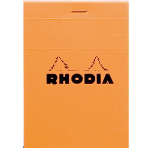 Bloc orange n°12 8 5x12 cm 80f agrafées 80g q.5x5 rhodia