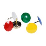Boîte De 1 000 Punaises Couleur En Laiton - Hauteur De Pointe 9mm - 9mm De Diamètre - Couleurs Assorties - Exacompta