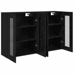 vidaXL Cabinets muraux 2 Pièces Chêne noir 69 5 x 34 x 90 cm