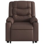 vidaXL Fauteuil inclinable de massage Marron Similicuir
