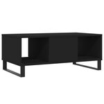 vidaXL Table basse Noir 90x50x36 5 cm Bois d'ingénierie
