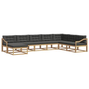 vidaXL Ensemble de canapés d'extérieur 8 pc Blanc et anthracite