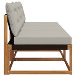 vidaXL 3 Pièce Sofa de milieu extérieur Bois d'Acacia Massif Naturel